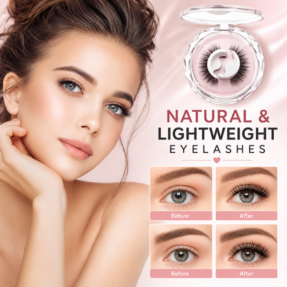 Glue-Free Self-Adhesive Lashes-3-Second, Natural & Reusable